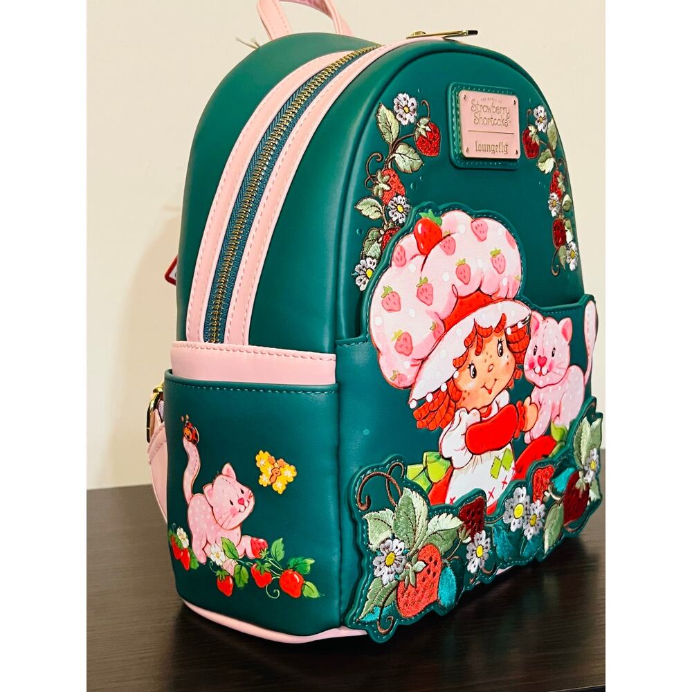 Loungefly Strawberry Shortcake Custard Embroidered Backpack - Picture 2 of 6